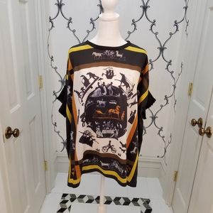 Garcia Renaissance print top. Size M.
